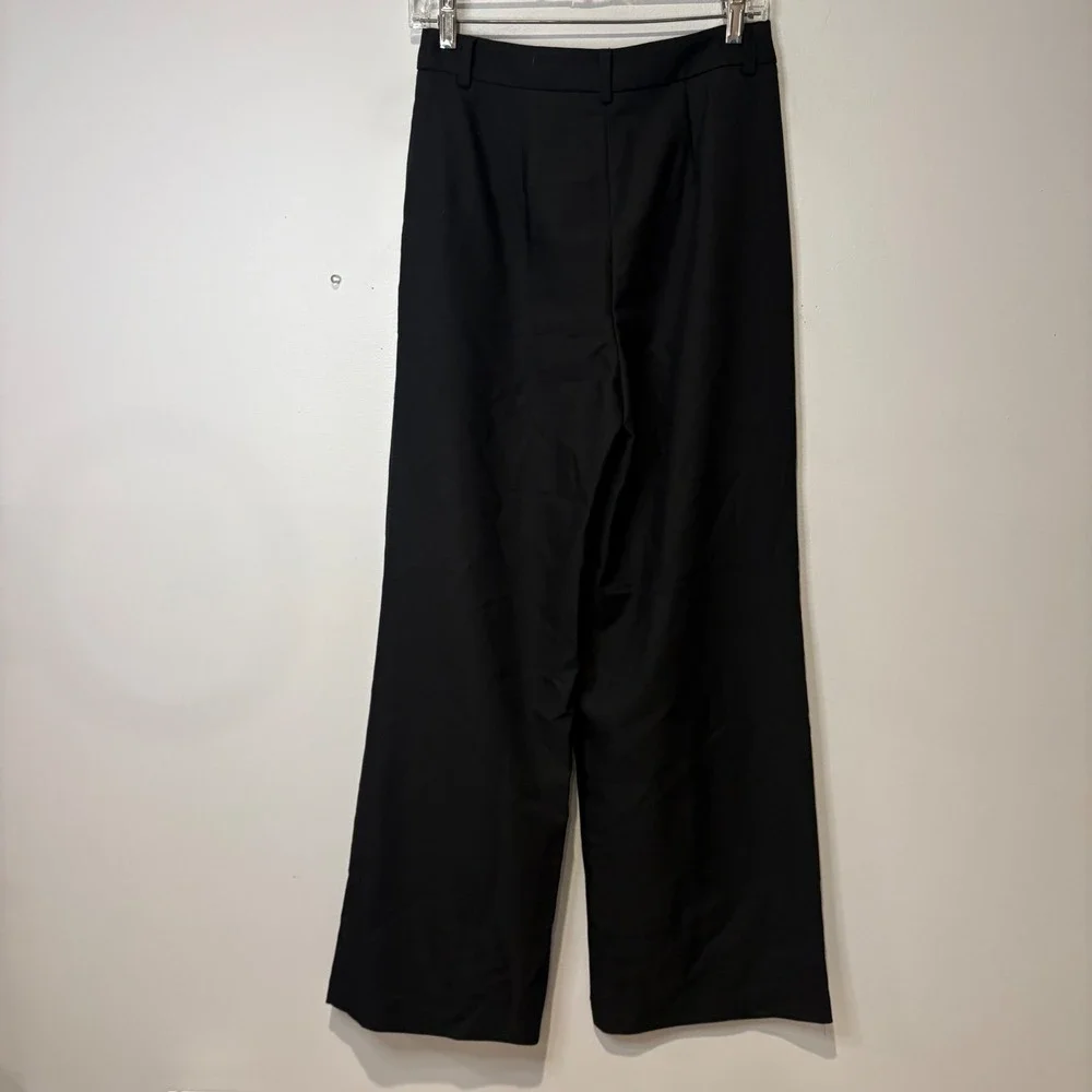 Commense NWT Wide Leg Trousers Women S Black High Waisted Tailored Pants Capsule